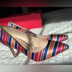 Kelly & Katie Astivia Multicolored Striped Heels